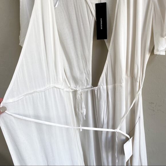 NWT Lulus Azalea Regalia White Wrap Maxi Dress‎ - Picture 9 of 11